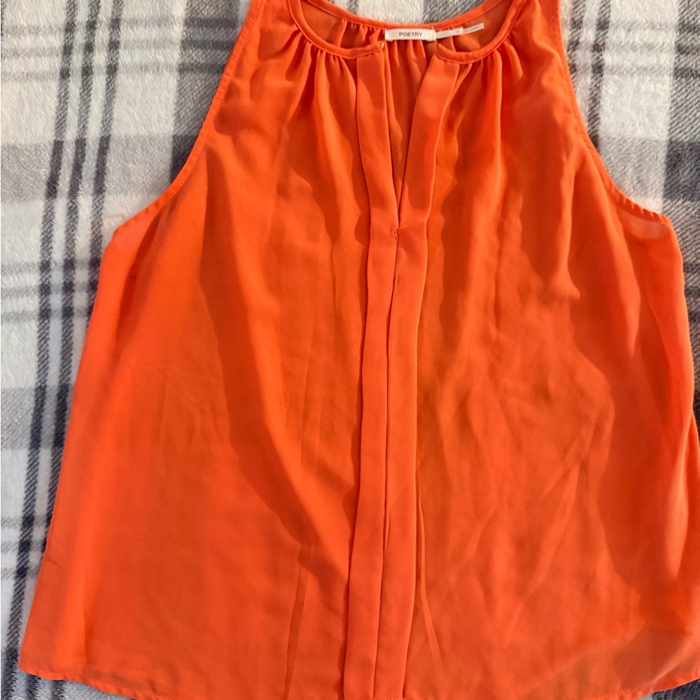 Poetry Vibrant Orange Sleeveless Camisole